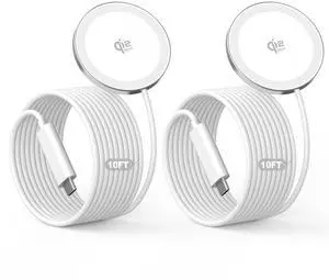 2Pack Magnetic Wireless Charger 25W Fast Charger for iPhone 17/16/15/14/13/12 Series & AirPods, Portable Wireless Charging Pad for Travel Home Office Desk, 10FT-White 2Pack Magnetic Wireless Charger 25W Fast Charger for iPhone 17/16/15/14/13/12 Series & AirPods, Portable Wireless Charging Pad for Travel Home Office Desk, 10FT-White