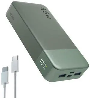 NOBIS Portable Charger, 20000mAh Power Bank, 45W Power Bank Fast Charging, Battery Pack with C to C Cable, Battery Bank with Digital Display for iPhone Android Laptop etc(Green) NOBIS Portable Charger, 20000mAh Power Bank, 45W Power Bank Fast Charging, Battery Pack with C to C Cable, Battery Bank with Digital Display for iPhone Android Laptop etc(Green)