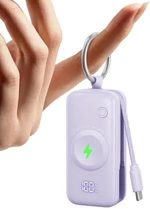 INIU 3-in-1 Portable Charger, 5000mAh Power Bank with Watch Charger & Built-in Cable, Compact 20W Fast Charging Battery Pack, Key Chain & Travel Essential for iPhone 16 15, Apple Watch, etc INIU 3-in-1 Portable Charger, 5000mAh Power Bank with Watch Charger & Built-in Cable, Compact 20W Fast Charging Battery Pack, Key Chain & Travel Essential for iPhone 16 15, Apple Watch, etc