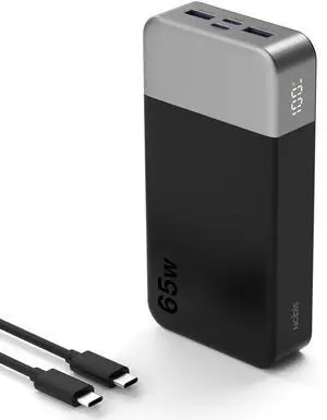 NOBIS Portable Charger, 65W 20000mAh Power Bank Fast Charging PD QC, 2 USB-C(in/Out) & 2 USB-A Battery Pack with Digital Display for Laptop Phone 17 Tablet Earbuds NOBIS Portable Charger, 65W 20000mAh Power Bank Fast Charging PD QC, 2 USB-C(in/Out) & 2 USB-A Battery Pack with Digital Display for Laptop Phone 17 Tablet Earbuds