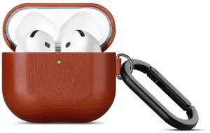 Lopie Leather Case for AirPods 4 and AirPods 4 with Active Noise Cancellation, Handmade Full Grain Leather Case with Carabiner, Protective Hard Shell Cover for Gen 4 AirPods 2024 - Black Lopie Leather Case for AirPods 4 and AirPods 4 with Active Noise Cancellation, Handmade Full Grain Leather Case with Carabiner, Protective Hard Shell Cover for Gen 4 AirPods 2024 - Black