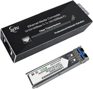 Zhpuostd Mini Gigabit Media Converter, 10/100/1000Mbps RJ45 to 1310nm Single Mode Fiber, 20km SFP Module Included, USB Type-C & DC 5~15V Power Input Zhpuostd Mini Gigabit Media Converter, 10/100/1000Mbps RJ45 to 1310nm Single Mode Fiber, 20km SFP Module Included, USB Type-C & DC 5~15V Power Input