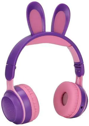 Foldable Bluetooth 5.0 Headphones with Microphone Cute Rabbit Ear Over Ear Headphones for Teens Adults, 12 Hours of Listening Time, TF/Aux, Built in 7 Foldable Bluetooth 5.0 Headphones with Microphone Cute Rabbit Ear Over Ear Headphones for Teens Adults, 12 Hours of Listening Time, TF/Aux, Built in 7