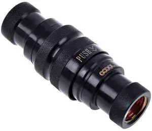 Alphacool G1/4" Eiszapfen HF Quick Release Connector Kit, Deep Black Alphacool G1/4" Eiszapfen HF Quick Release Connector Kit, Deep Black
