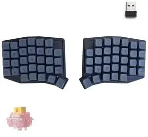 SZRKBD Sofle Ergonomic Split MX Mechanical Keyboard, 2.4G Wirelsss, Hot-Swappable, Compact 60% Layout,Ergonomic Design, PBT Keycaps (Silent Switch) SZRKBD Sofle Ergonomic Split MX Mechanical Keyboard, 2.4G Wirelsss, Hot-Swappable, Compact 60% Layout,Ergonomic Design, PBT Keycaps (Silent Switch)