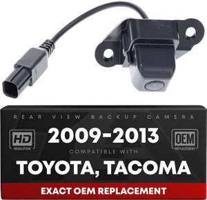 Rear View Backup Camera, Reverse Park Assist - Compatible with 2009-2013 Toyota Tacoma - OEM 8679004010, TO1960100 Rear View Backup Camera, Reverse Park Assist - Compatible with 2009-2013 Toyota Tacoma - OEM 8679004010, TO1960100