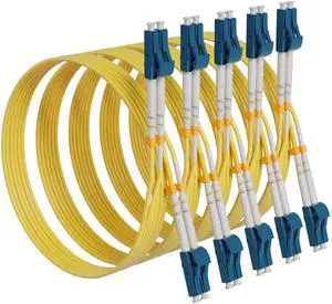 KeepFly Fiber- 10M/33ft-5Pack OS2 LC to LC Fiber Patch Cable, 10GB 9/125m Single Mode Duplex SMF Fiber Optic Patch Cord LSZH(Yellow) - 10M 5Pack KeepFly Fiber- 10M/33ft-5Pack OS2 LC to LC Fiber Patch Cable, 10GB 9/125m Single Mode Duplex SMF Fiber Optic Patch Cord LSZH(Yellow) - 10M 5Pack