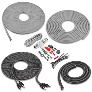 Belva True 4 Gauge AWG Premium CCA Complete Amplifier Wiring Kit with OFC 2-Channel RCA Cable - BAK42BK Gray Belva True 4 Gauge AWG Premium CCA Complete Amplifier Wiring Kit with OFC 2-Channel RCA Cable - BAK42BK Gray