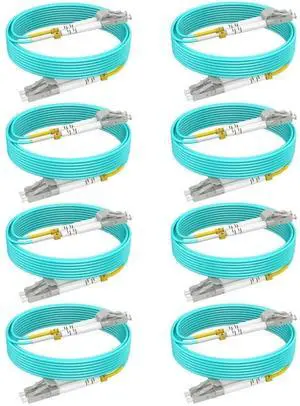LC LC Multimode Fiber Patch Cables MMF 0.66ft/0.2m-8PACK, MM OM3 Fiber Optic Cable Duplex, 50/125m 10G/40G/100G LSZH, LC LC Multimode Fiber Patch Cables MMF 0.66ft/0.2m-8PACK, MM OM3 Fiber Optic Cable Duplex, 50/125m 10G/40G/100G LSZH,