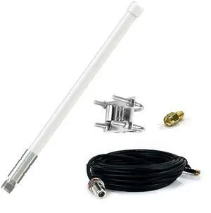 Waterproof 5.8dBi Meshtastic LoRa 915mhz Omnidirectional Fiberglass Antenna with 20ft Low Loss Cable, Suitable for Heltec V3 V4 Meshtastic LoRa32 RAK Module Board & Sensecap Solar Node Waterproof 5.8dBi Meshtastic LoRa 915mhz Omnidirectional Fiberglass Antenna with 20ft Low Loss Cable, Suitable for Heltec V3 V4 Meshtastic LoRa32 RAK Module Board & Sensecap Solar Node