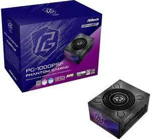 ASRock Phantom Gaming PG-1000PSF 1000W SFX Power Supply, 80 Plus Platinum, ATX3.1 & PCIe 5.1 Ready, Fully Modular, 10-Year Warranty, 12V-2x6 Connector ASRock Phantom Gaming PG-1000PSF 1000W SFX Power Supply, 80 Plus Platinum, ATX3.1 & PCIe 5.1 Ready, Fully Modular, 10-Year Warranty, 12V-2x6 Connector