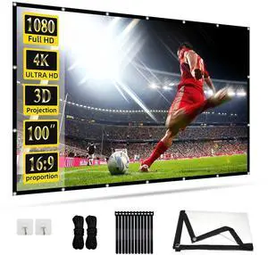 120 inch Projection Screen 16:9 Foldable Anti Light Portable Projector Movies Screens for Home Theater Outdoor Indoor Support Front Projection 120 inch Projection Screen 16:9 Foldable Anti Light Portable Projector Movies Screens for Home Theater Outdoor Indoor Support Front Projection