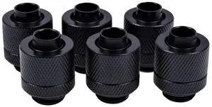 Alphacool Eiszapfen 3/8" ID x 1/2" OD G1/4 Compression Fitting - Black Sixpack (17228) Alphacool Eiszapfen 3/8" ID x 1/2" OD G1/4 Compression Fitting - Black Sixpack (17228)