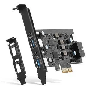 6-Ports USB 3.2 PCIe Card to Type C(2),USB Type-A2 Expansion Card with Internal 19 Pin Connector/Type EA-Key Front Panel Adapter, Includes Low-Profile Bracket 6-Ports USB 3.2 PCIe Card to Type C(2),USB Type-A2 Expansion Card with Internal 19 Pin Connector/Type EA-Key Front Panel Adapter, Includes Low-Profile Bracket