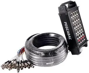 pegcabac 16 Channel 50'Pro Stage XLR Snake Cable with XLR & 1/4" TRS Returns on The Box for Recording, Stage, Studio pegcabac 16 Channel 50'Pro Stage XLR Snake Cable with XLR & 1/4" TRS Returns on The Box for Recording, Stage, Studio