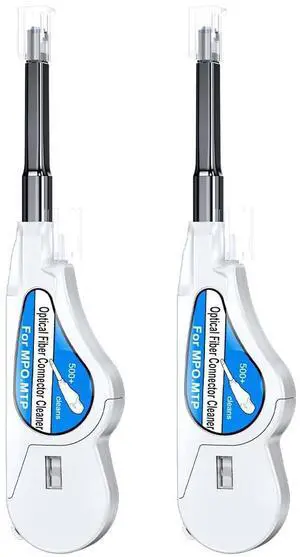 Duogalia 2-Pack Fiber Optic Cleaner Tool for MPO/MTP Connector - Cleaning Pen Over 500 Cleans for Fiber Endface & Optical Connector (White) Duogalia 2-Pack Fiber Optic Cleaner Tool for MPO/MTP Connector - Cleaning Pen Over 500 Cleans for Fiber Endface & Optical Connector (White)