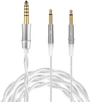 FAAEAL Monitor Headphone Cable,Dual 3.5mm Over-Ear Silver Plated AUX Cord Compatible with Hifiman HE560 HE4XX Meze 99 Classics MEZE 109 Pro Headset for Musicians Audiophiles 4.4mm FAAEAL Monitor Headphone Cable,Dual 3.5mm Over-Ear Silver Plated AUX Cord Compatible with Hifiman HE560 HE4XX Meze 99 Classics MEZE 109 Pro Headset for Musicians Audiophiles 4.4mm