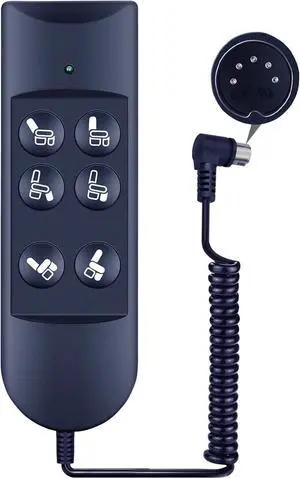 FQOUG Lift Chair Remote Control Replacement, 6 Button 5 Pin Round Hadnd Control Handset Plug, Power Recline Hand Control for Okin, Dewert, Limoss, Golden, Catnapper Power Recliner Lift Chairs FQOUG Lift Chair Remote Control Replacement, 6 Button 5 Pin Round Hadnd Control Handset Plug, Power Recline Hand Control for Okin, Dewert, Limoss, Golden, Catnapper Power Recliner Lift Chairs