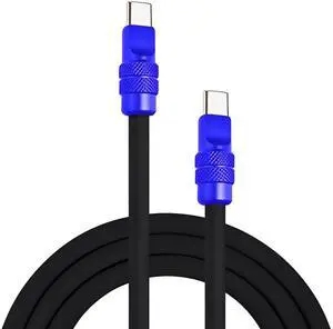 chubbycable Chubby 2.0 Anodized Version 240W USB C Cable Reflective Shine Fast Charging Cable Charger Cord Compatible with iPhone 17-15 Series, Black+Dark Blue,Type-C to Type-C, 6.6FT chubbycable Chubby 2.0 Anodized Version 240W USB C Cable Reflective Shine Fast Charging Cable Charger Cord Compatible with iPhone 17-15 Series, Black+Dark Blue,Type-C to Type-C, 6.6FT