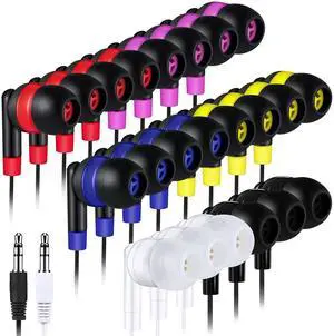 Konohan 60 Pack Wired Earbuds Bulk 6 Colors Classroom Headphones with 3.5mm Jack Individually Bagged in-Ear Earphones for Classroom, School(Red, Hot Pink, Royal Blue, Yellow, White, Black,Cute) Konohan 60 Pack Wired Earbuds Bulk 6 Colors Classroom Headphones with 3.5mm Jack Individually Bagged in-Ear Earphones for Classroom, School(Red, Hot Pink, Royal Blue, Yellow, White, Black,Cute)