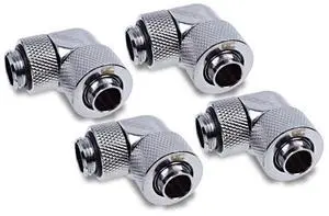 Alphacool Eiszapfen 13/10mm Compression Fitting, 90 Degree Rotary, Chrome, 4-Pack Alphacool Eiszapfen 13/10mm Compression Fitting, 90 Degree Rotary, Chrome, 4-Pack