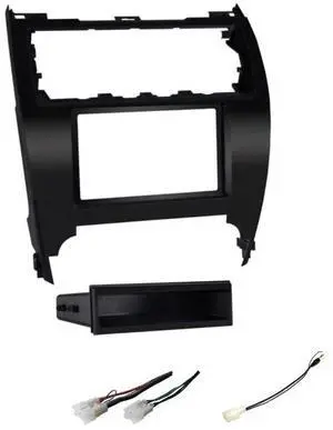 Single or Double Din Car Stereo Install Kit, Wire Connector, AM/FM Radio Antenna Adapter -Made for 2012 2013 2014 Toyota Camry -No Factory External Amp Vehicles Single or Double Din Car Stereo Install Kit, Wire Connector, AM/FM Radio Antenna Adapter -Made for 2012 2013 2014 Toyota Camry -No Factory External Amp Vehicles