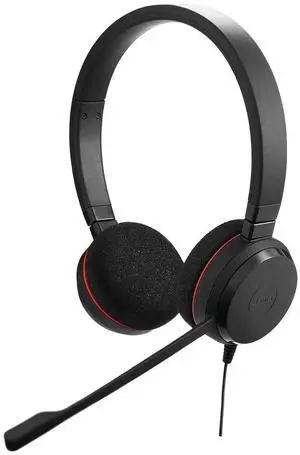 Jabra Evolve 20 UC Stereo Wired Headset/Music Headphones (U.S. Retail Packaging), Black Jabra Evolve 20 UC Stereo Wired Headset/Music Headphones (U.S. Retail Packaging), Black