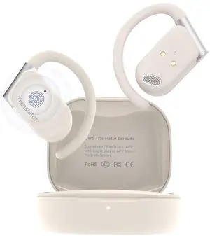 ANFIER M9 AI Language Translator Earbuds Open-Ear Headphones Support 144 Languages & Accents Translation Earbuds Real Time Translator Device, Snug Fit, Ergonomic Ear Hooks Beige (With Offline Package) ANFIER M9 AI Language Translator Earbuds Open-Ear Headphones Support 144 Languages & Accents Translation Earbuds Real Time Translator Device, Snug Fit, Ergonomic Ear Hooks Beige (With Offline Package)