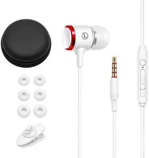 Rosmas Wired Headphones with case, 3.5mm Audio Jack, Noise Isolating HiFi Stereo Earphones with Mic, Volume Control & Clear Calls for Laptop/Chromebook/Kindle/Switch/Android /MP3 School Use(White) Rosmas Wired Headphones with case, 3.5mm Audio Jack, Noise Isolating HiFi Stereo Earphones with Mic, Volume Control & Clear Calls for Laptop/Chromebook/Kindle/Switch/Android /MP3 School Use(White)