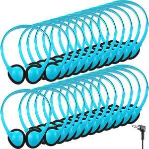 Konohan 30 Pack Headphones Bulk Headphone for School Classroom Student Wired Headphones Adjustable with 3.5 mm Jack for Adults (Sky Blue) Konohan 30 Pack Headphones Bulk Headphone for School Classroom Student Wired Headphones Adjustable with 3.5 mm Jack for Adults (Sky Blue)