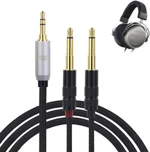 okcsc Dual 3.5mm to 3.5mm Headphone Cable for DENON AH-D9200 AH-D7200/D5200/D7100/D600 Headphones for HiFiman MDR-Z7, Arya, SUNDARA, Ananda, 4-Core Nylon Braided OFC Upgrade Cable 6.56FT 3.5MM okcsc Dual 3.5mm to 3.5mm Headphone Cable for DENON AH-D9200 AH-D7200/D5200/D7100/D600 Headphones for HiFiman MDR-Z7, Arya, SUNDARA, Ananda, 4-Core Nylon Braided OFC Upgrade Cable 6.56FT 3.5MM