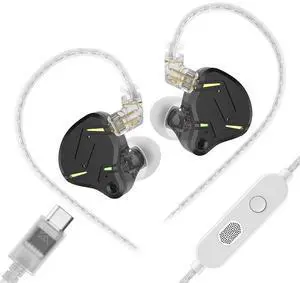 KZ ZST PRO X Gaming Earbuds,Hybrid Bass Clear Wired in-Ear Monitor Headphones,1BA+1DD HiFi IEM for Gaming,KZ in Ear Monitors Headphones Tablet All-Day Wear Earbuds for Computer (Black, USB MIC) KZ ZST PRO X Gaming Earbuds,Hybrid Bass Clear Wired in-Ear Monitor Headphones,1BA+1DD HiFi IEM for Gaming,KZ in Ear Monitors Headphones Tablet All-Day Wear Earbuds for Computer (Black, USB MIC)
