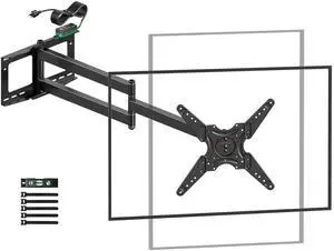 48'' Extension Extra Long Arm TV Wall Mount with Power Outlet, Rotating TV Wall Mount 180 Full Motion Heavy Duty for 26''-65'' Screens, VESA 400x400mm, Load 110 lbs, 16''Wood Stud/Concrete/Brick Wall 48'' Extension Extra Long Arm TV Wall Mount with Power Outlet, Rotating TV Wall Mount 180 Full Motion Heavy Duty for 26''-65'' Screens, VESA 400x400mm, Load 110 lbs, 16''Wood Stud/Concrete/Brick Wall