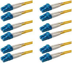 SpeedyFiberTX 6-Pack 2 Meter LC to LC Fiber Patch Cable, Corning SMF-28 Singlemode 9/125um Ultra Optical Fiber, Duplex, Yellow Riser OFNR Cable Jacket SpeedyFiberTX 6-Pack 2 Meter LC to LC Fiber Patch Cable, Corning SMF-28 Singlemode 9/125um Ultra Optical Fiber, Duplex, Yellow Riser OFNR Cable Jacket