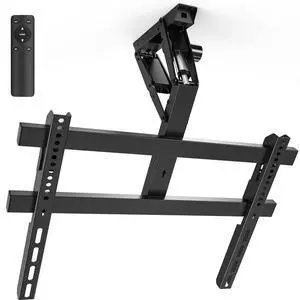 Electric Ceiling TV Mount with Remote for 23-55 inch Flat Curved Screen TVs, Motorized Flip Down Ceiling Mount for Flat and Pitched Roof Indoor Outdoor, Drop Down VESA Mount Bracket, Black Electric Ceiling TV Mount with Remote for 23-55 inch Flat Curved Screen TVs, Motorized Flip Down Ceiling Mount for Flat and Pitched Roof Indoor Outdoor, Drop Down VESA Mount Bracket, Black