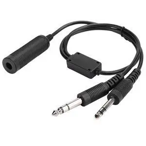 Helicopter Headset Adapter Headphone Splitter Helicopter to General Aviation Headset Adapter Cable Helicopter Headset Adapter Headphone Splitter Helicopter to General Aviation Headset Adapter Cable