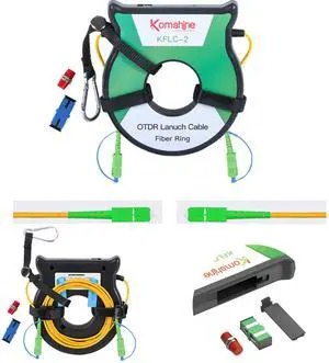 KOMSHINE FTTH OTDR Launch Cable Box SingleMode SM G652D Fiber Cable 9/125um Dead Zone Eliminator OTDR Patch Cord Fiber Ring 200M (SC/APC-SC/APC) KOMSHINE FTTH OTDR Launch Cable Box SingleMode SM G652D Fiber Cable 9/125um Dead Zone Eliminator OTDR Patch Cord Fiber Ring 200M (SC/APC-SC/APC)