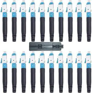 Duogalia 20 Pcs LC/UPC Singlemode Fiber Optic Quick Assembly Connector SM 9/125 Mechanical Fast Connector Adapter for 0.9/2.0/3.0/2.0 * 1.6/2.0 * 3.0mm Fiber Cable Duogalia 20 Pcs LC/UPC Singlemode Fiber Optic Quick Assembly Connector SM 9/125 Mechanical Fast Connector Adapter for 0.9/2.0/3.0/2.0 * 1.6/2.0 * 3.0mm Fiber Cable