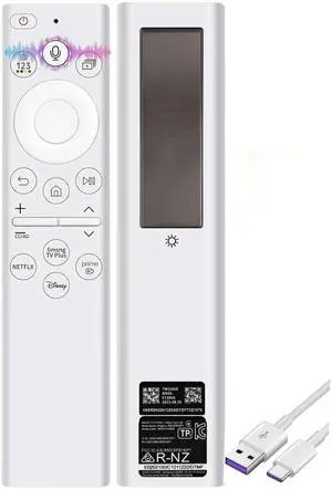 for Samsung Frame TV Remote, for 2018-2025 Samsung Remote Control for Smart TV with Voice Control. with Solarcell. 2-Year Warranty. for Samsung Frame TV Remote, for 2018-2025 Samsung Remote Control for Smart TV with Voice Control. with Solarcell. 2-Year Warranty.