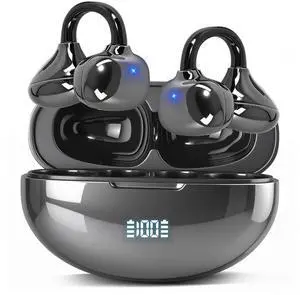 SHIJIAET Clip-On Earbuds Open-Ear Wireless Bluetooth 5.4 Headphones with Mic Bass Stereo, Secure Fit for Small Ears & Glasses Wearers(Black) SHIJIAET Clip-On Earbuds Open-Ear Wireless Bluetooth 5.4 Headphones with Mic Bass Stereo, Secure Fit for Small Ears & Glasses Wearers(Black)