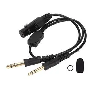 ASHATA Aviation Headphone Adapter Cable for XLR 5 Pin to GA Dual Plug, XLR to GA Dual Plug 5 Pin Headset Adapter Cable ASHATA Aviation Headphone Adapter Cable for XLR 5 Pin to GA Dual Plug, XLR to GA Dual Plug 5 Pin Headset Adapter Cable
