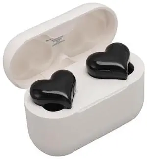 Jectse Earbuds Heart Shaped, HiFi Stereo Bluetooth Headphones with Charging Case, Noise Cancelling in Ear Earbuds for Workouts Sport Travel (Black), Jectsecik9zh72m1-11 Jectse Earbuds Heart Shaped, HiFi Stereo Bluetooth Headphones with Charging Case, Noise Cancelling in Ear Earbuds for Workouts Sport Travel (Black), Jectsecik9zh72m1-11