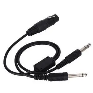 Demeras Aviation Headphone Adapter Cable for XLR to GA Dual Plug 5 Pin Headset Adapter Cable Black Demeras Aviation Headphone Adapter Cable for XLR to GA Dual Plug 5 Pin Headset Adapter Cable Black