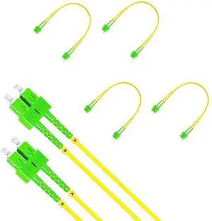 5Pcs 0.3 Meter Fiber Optic Patch Cord SC APC to SC APC, Duplex Single Mode Fiber Cable Jumper OS2 G652D 9/125m, 1310nm/1550nm LSZH 3.0mm 5Pcs 0.3 Meter Fiber Optic Patch Cord SC APC to SC APC, Duplex Single Mode Fiber Cable Jumper OS2 G652D 9/125m, 1310nm/1550nm LSZH 3.0mm