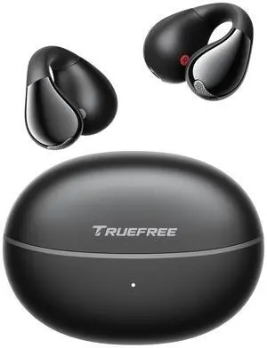 truefree B1 Open-Ear Wireless Earbuds, Bluetooth 5.4 Headphones with Spatial Audio, Ultra-Light Clip-On Fit, 25H Battery, Fast Charging, Multipoint Connection, App Customization, Workouts, Comm truefree B1 Open-Ear Wireless Earbuds, Bluetooth 5.4 Headphones with Spatial Audio, Ultra-Light Clip-On Fit, 25H Battery, Fast Charging, Multipoint Connection, App Customization, Workouts, Comm