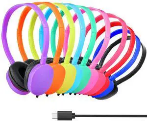 GDBOMA USB C Headphones Bulk for Kids Classroom School10 Pack,Wired USB Type C Headphones for School Student Children Phone Laptop PC Online Class Meeting Web Conference Practice Test Mixed Color GDBOMA USB C Headphones Bulk for Kids Classroom School10 Pack,Wired USB Type C Headphones for School Student Children Phone Laptop PC Online Class Meeting Web Conference Practice Test Mixed Color