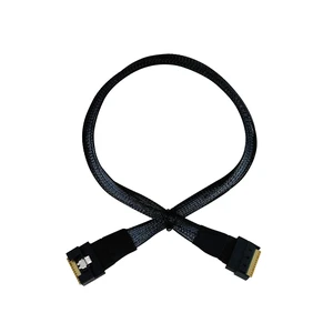 ST-JY SlimSAS 8i to 8i Cable, Internal Mini SAS HD to SlimSAS X8 Adapter 0.5M, High-Speed Connector for NVMe RAID Controller Card Server Storage ST-JY SlimSAS 8i to 8i Cable, Internal Mini SAS HD to SlimSAS X8 Adapter 0.5M, High-Speed Connector for NVMe RAID Controller Card Server Storage