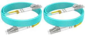 300ft(92m) OM4 LC LC Fiber Patch Cables MMF Multimode, Options 0.2m~153m, Fiber Optical Patch Cable Duplex, 50/125m 40G/100G LSZH (2pack) 300ft(92m) OM4 LC LC Fiber Patch Cables MMF Multimode, Options 0.2m~153m, Fiber Optical Patch Cable Duplex, 50/125m 40G/100G LSZH (2pack)
