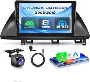 4G+64G with Qualcomm 8 Core Android 15 Car Stereo for Honda Odyssey 2005-2010 Carpaly Android Auto 10.1 Touch Screen Radio OTA Upgrade GPS, WiFi, Bluetooth 5.1, DSP,SWC, Backup Camera 4G+64G with Qualcomm 8 Core Android 15 Car Stereo for Honda Odyssey 2005-2010 Carpaly Android Auto 10.1 Touch Screen Radio OTA Upgrade GPS, WiFi, Bluetooth 5.1, DSP,SWC, Backup Camera