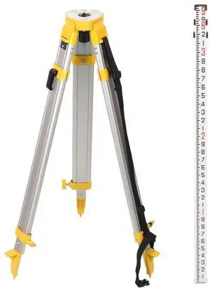 Professional Surveying Tripod & Aluminum Grade Rod Combo - 9ft Telescopic Rod + 65" Adjustable Tripod for Rotary Laser Level, Theodolite, Land Surveying Equipment(Yellow) Professional Surveying Tripod & Aluminum Grade Rod Combo - 9ft Telescopic Rod + 65" Adjustable Tripod for Rotary Laser Level, Theodolite, Land Surveying Equipment(Yellow)